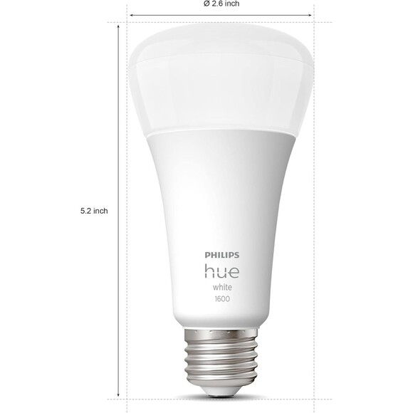 Philips Hue Smart 100W A21 LED Bulb - Soft Warm White Light - 1 Pack - 160LM... - Picture 2 of 7